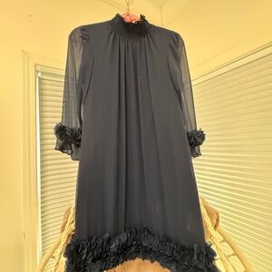 Alex Marie Elegant Navy Blue Dress